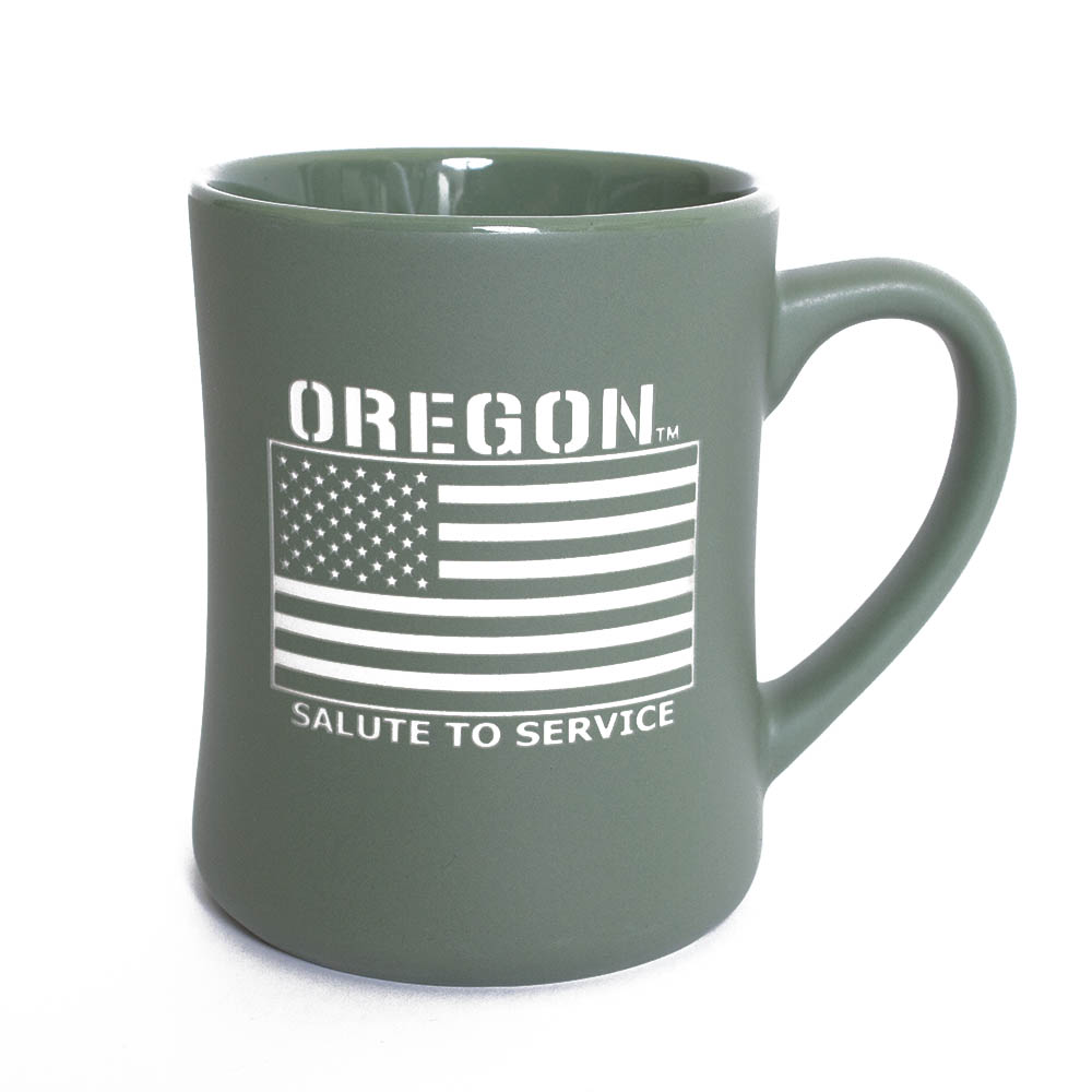 Ducks Spirit, RFSJ, Inc., Green, Traditional Mugs, Home & Auto, 16 ounce, Salute to Service, 714702